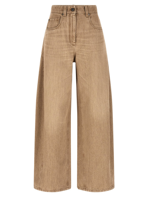 Brunello Cucinelli 100% Cotton jeans in beige