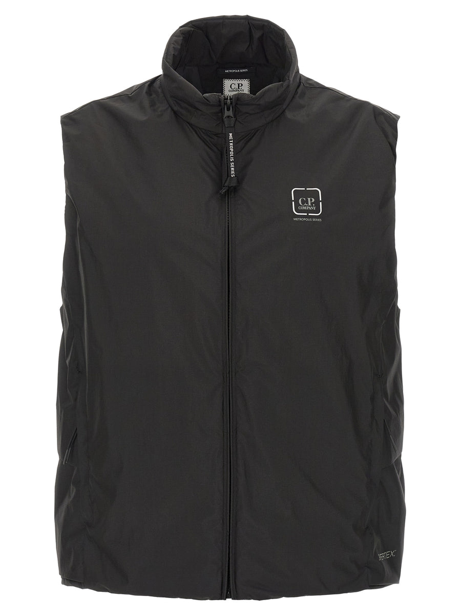 C.P. Company 100% polyamide vest in black