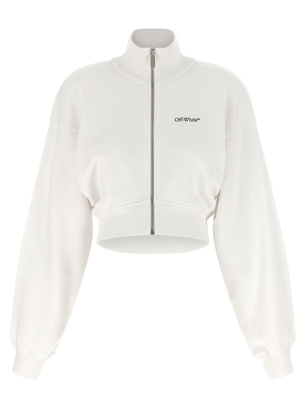 Off-White 100% cotton sweatshirt in white