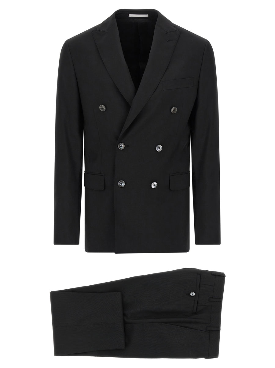 Pal Zileri 100% wool; viscose lining suit in black