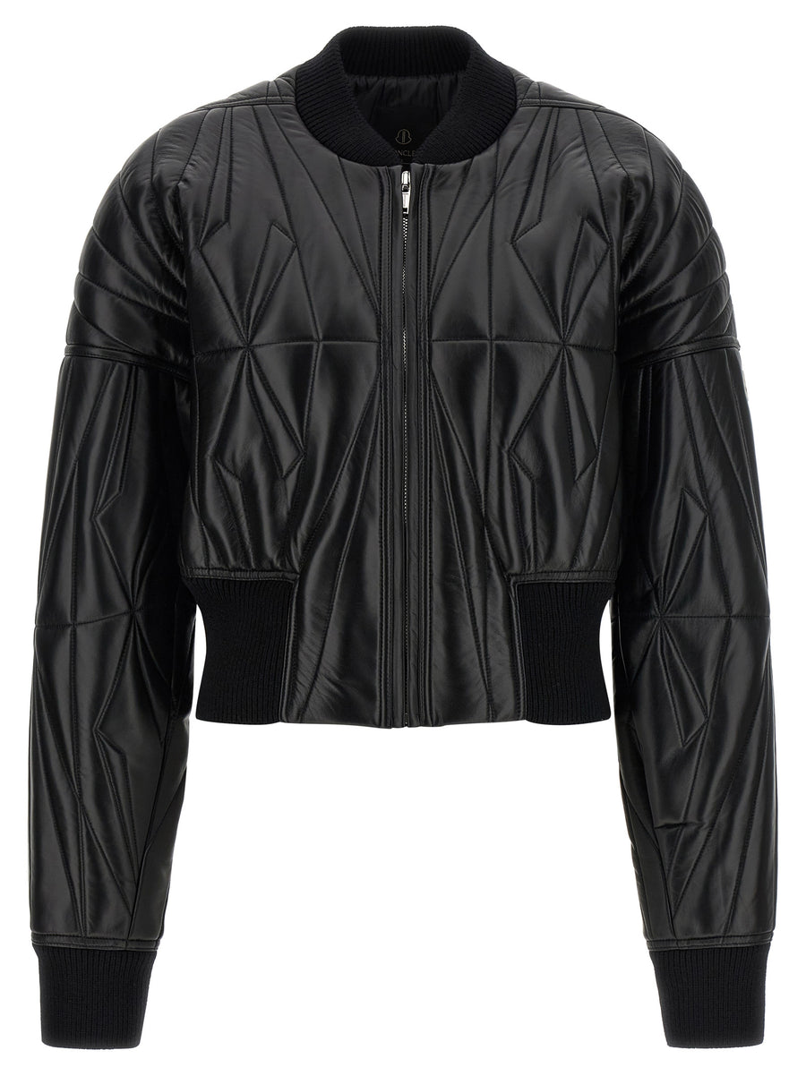 Rick Owens 100% lamb leather jacket in black