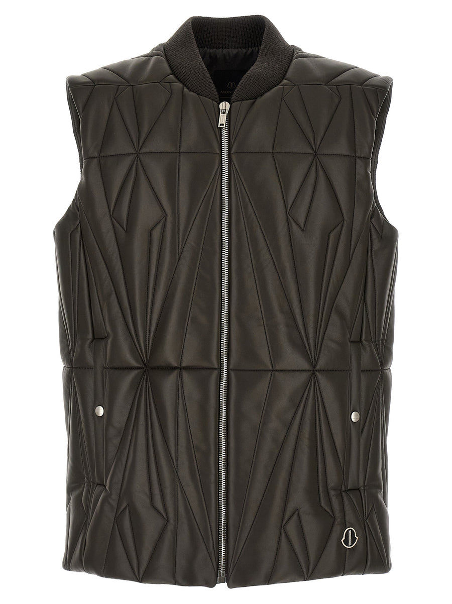 Rick Owens 100% Lamb Leather vest in brown