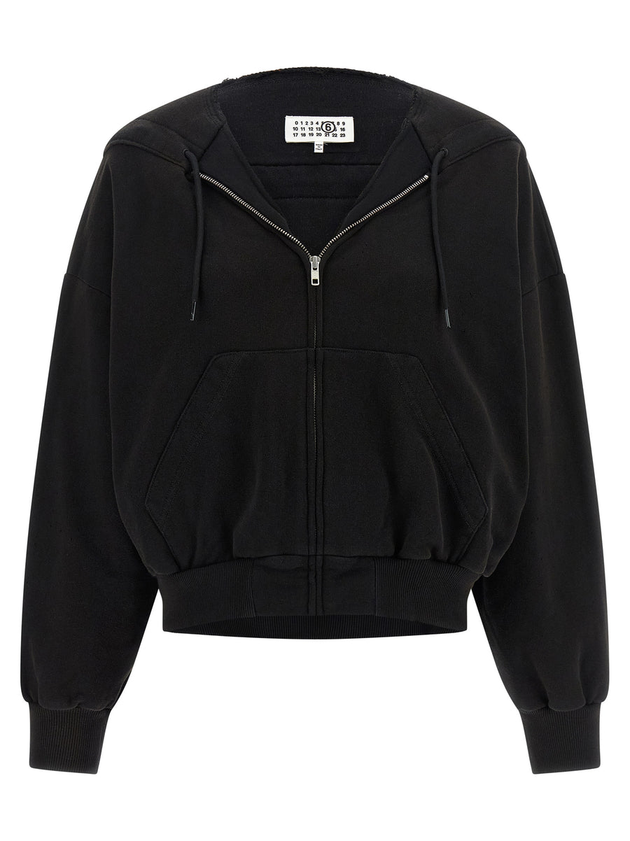 MM6 Maison Margiela 100% cotton hoodie in black