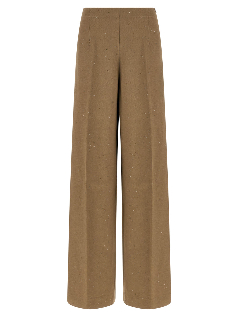 Herno 66% Viscose trousers in brown