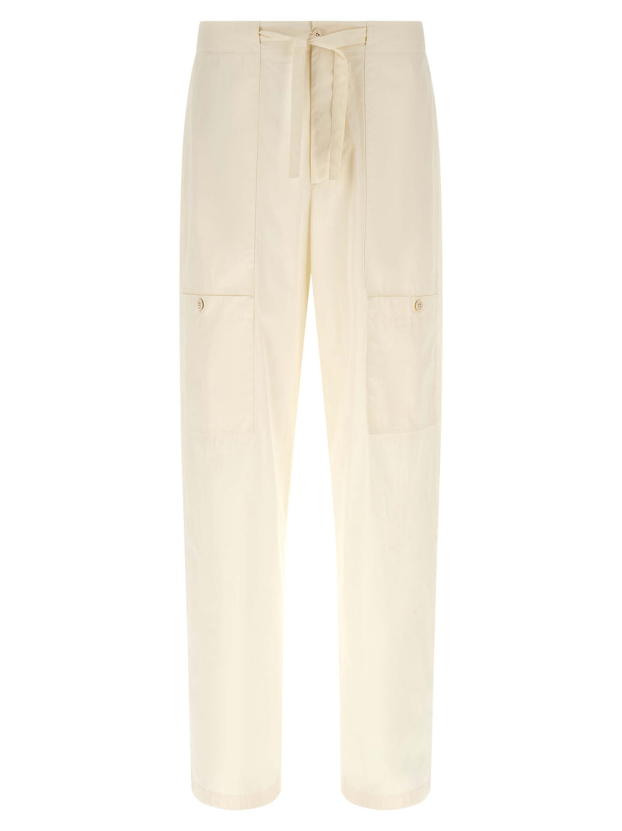 Jil Sander 100% Cotton cargo pants in beige