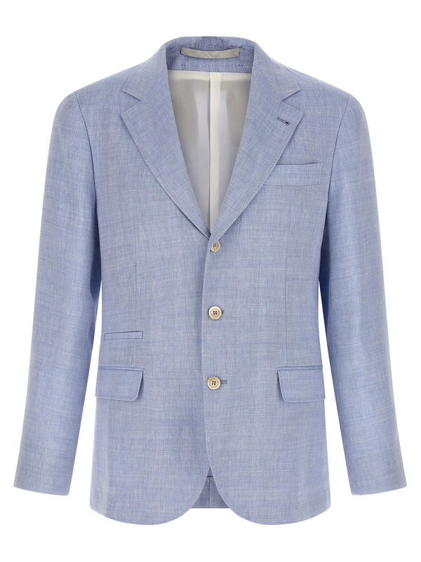 Brunello Cucinelli 60% Linen blazer in blue