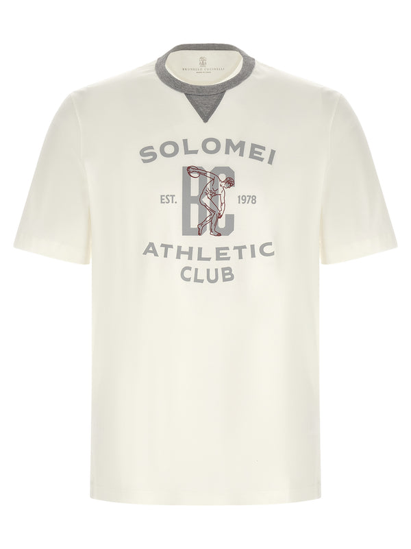 Brunello Cucinelli 100% cotton t-shirt in white