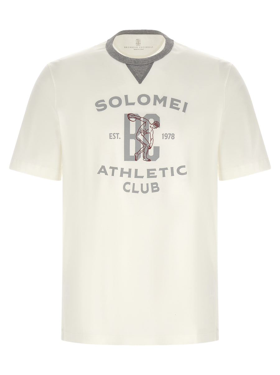 Brunello Cucinelli 100% cotton t-shirt in white