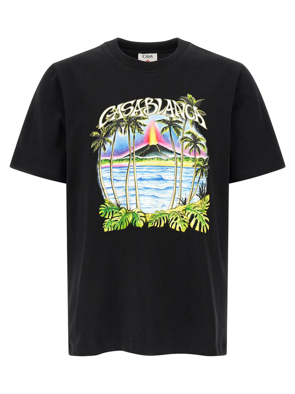 Casablanca 100% organic cotton t-shirt in black
