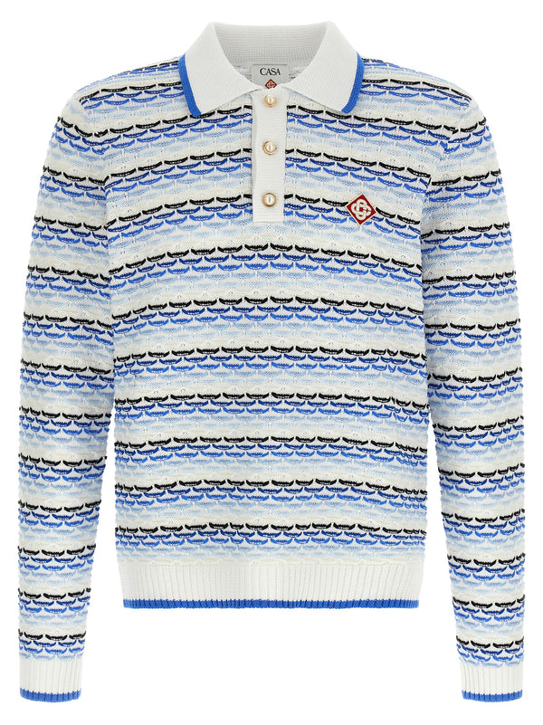 Casablanca 100% Cotton polo in blue