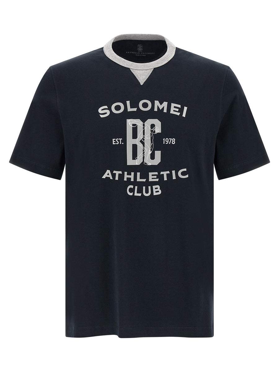 Brunello Cucinelli 100% Cotton t-shirt in navy