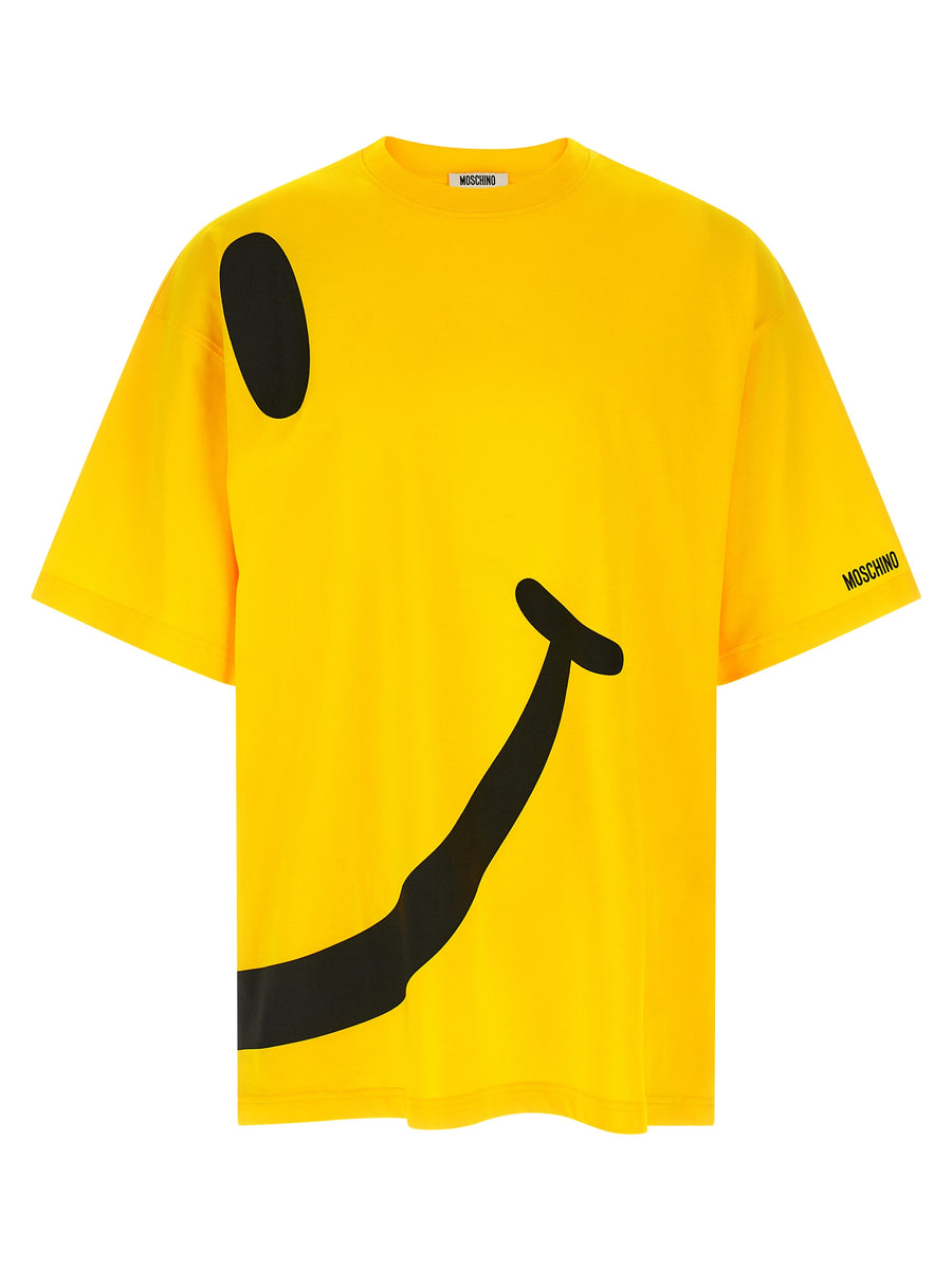 Moschino 100% Cotton t-shirt in yellow