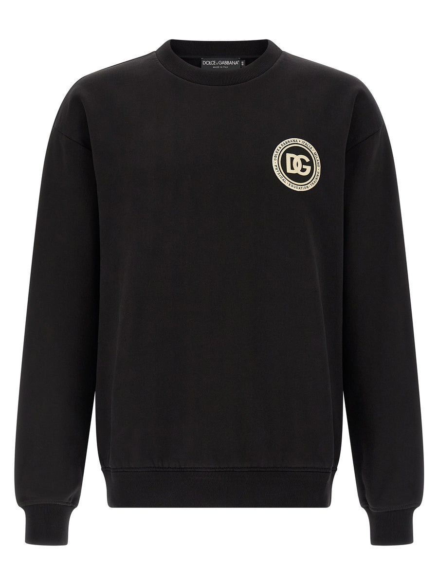 Dolce & Gabbana 100% cotton sweatshirt in black