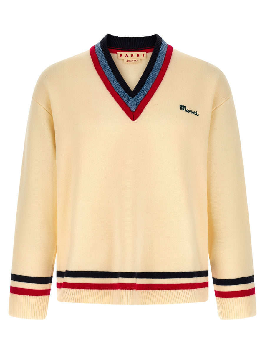 Marni 100% virgin wool cardigan in beige