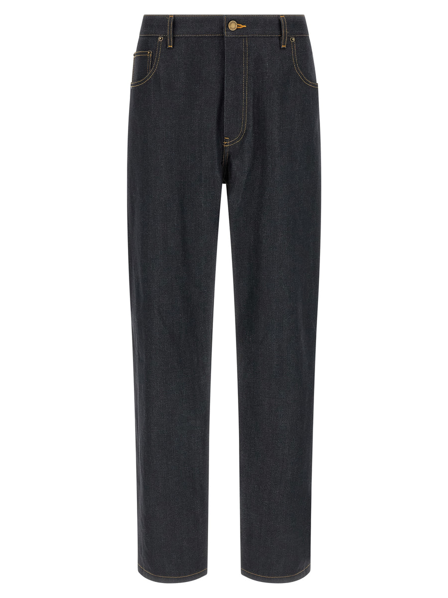 Thom Browne 100% cotton jeans in blue