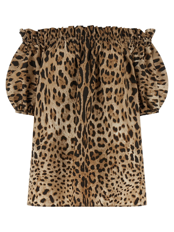 Dolce & Gabbana 100% cotton blouse in brown