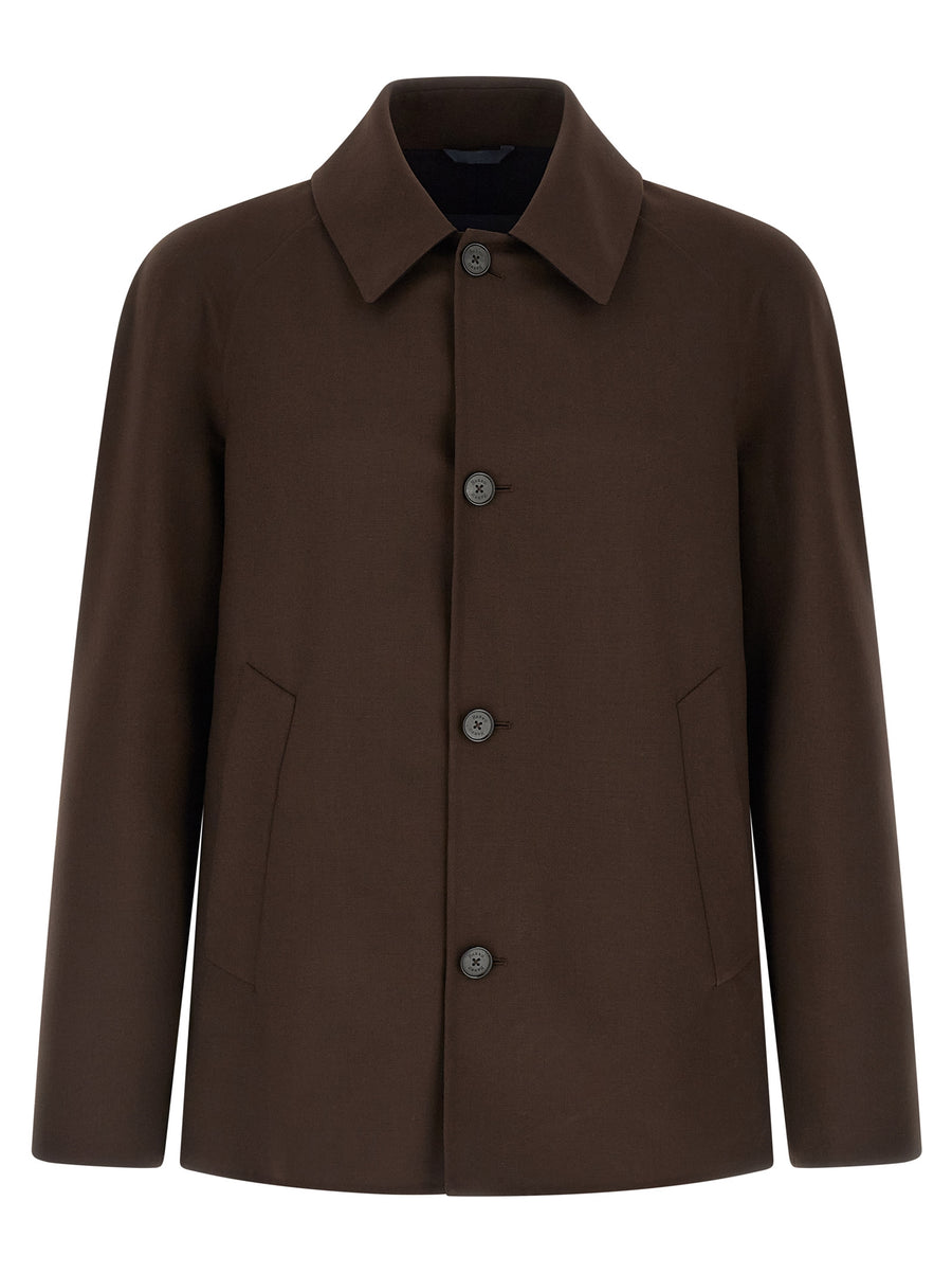 Herno 63% polyester jacket in brown