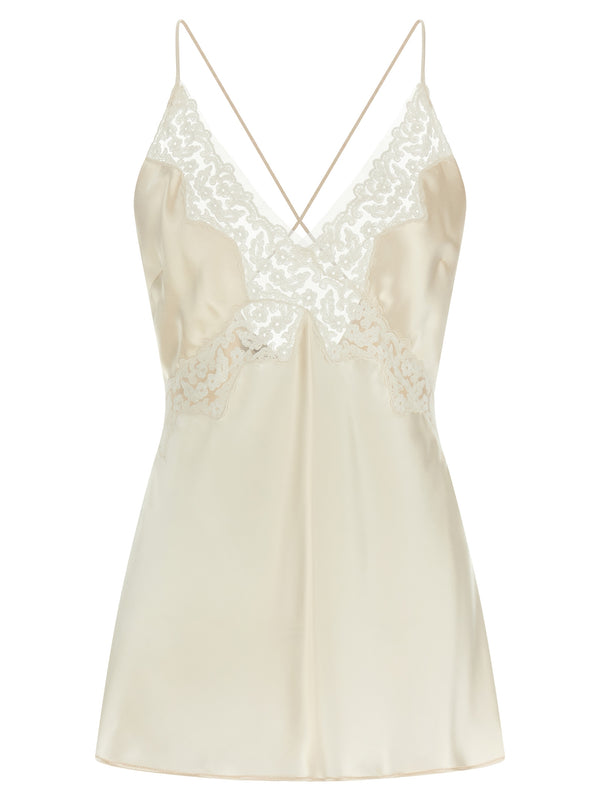 Alberta Ferretti 100% viscose tank top in beige