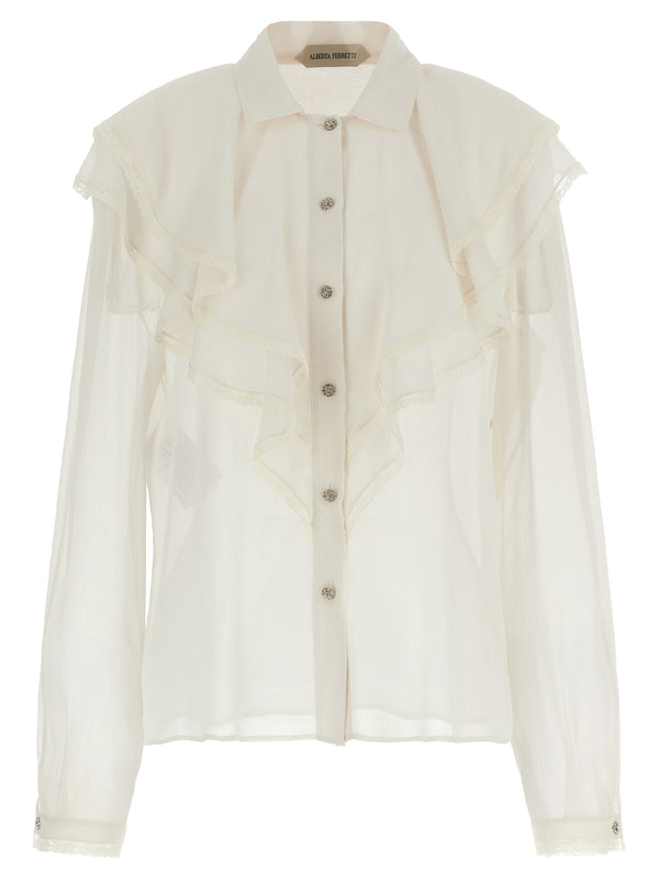 Alberta Ferretti 70% Acetate blouse in beige