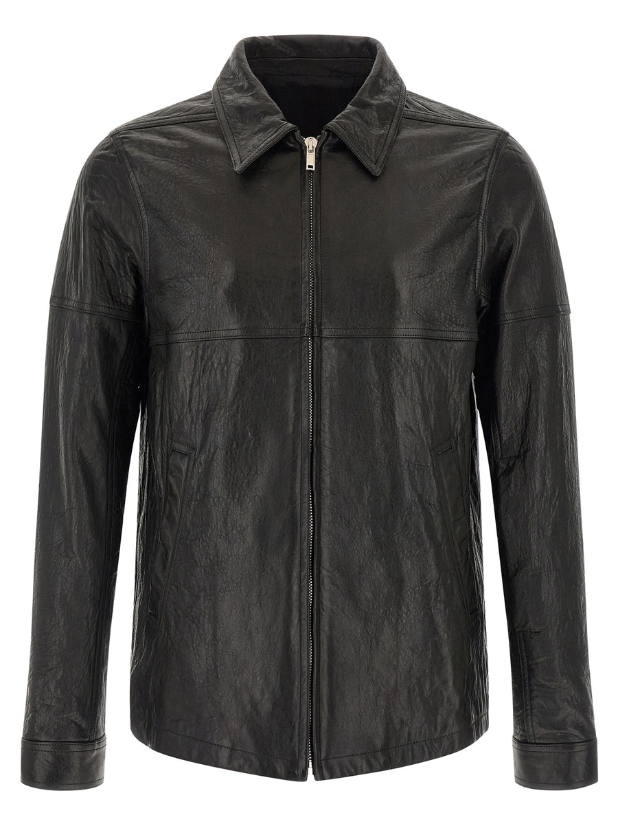 Rick Owens 100% Lamb Leather jacket in black