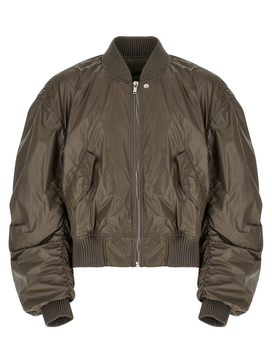 Rick Owens 100% Nylon bomber jacket in gray