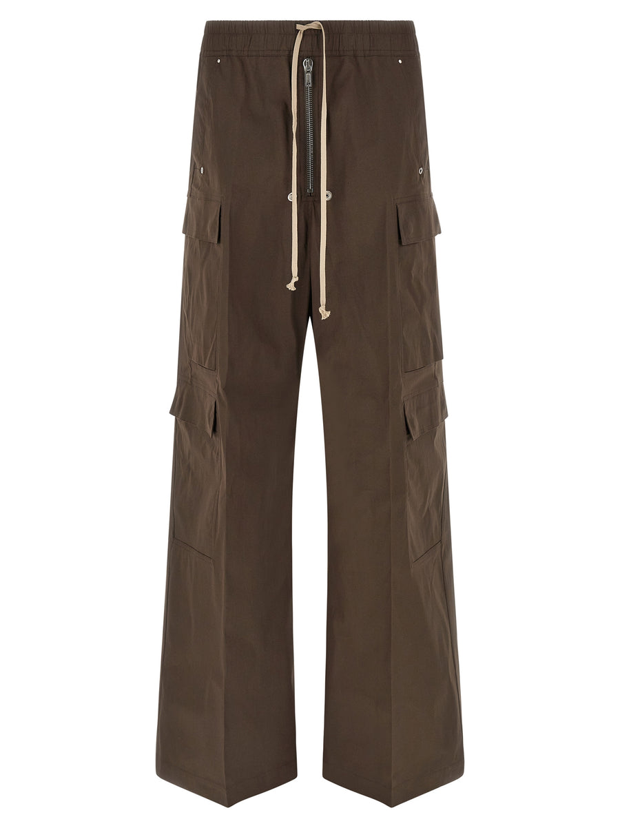 Rick Owens 97% Cotton cargo pants in brown