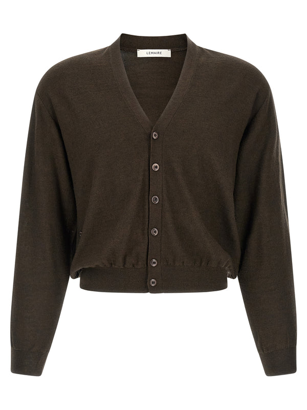 Lemaire 50% Acrylic cardigan in brown