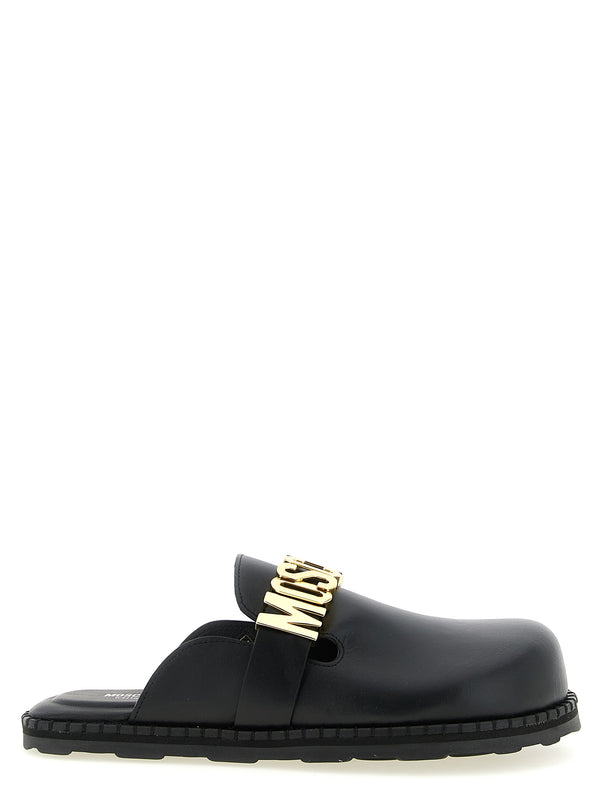 Moschino 100% Calfskin Leather (Bos Taurus) clog in black