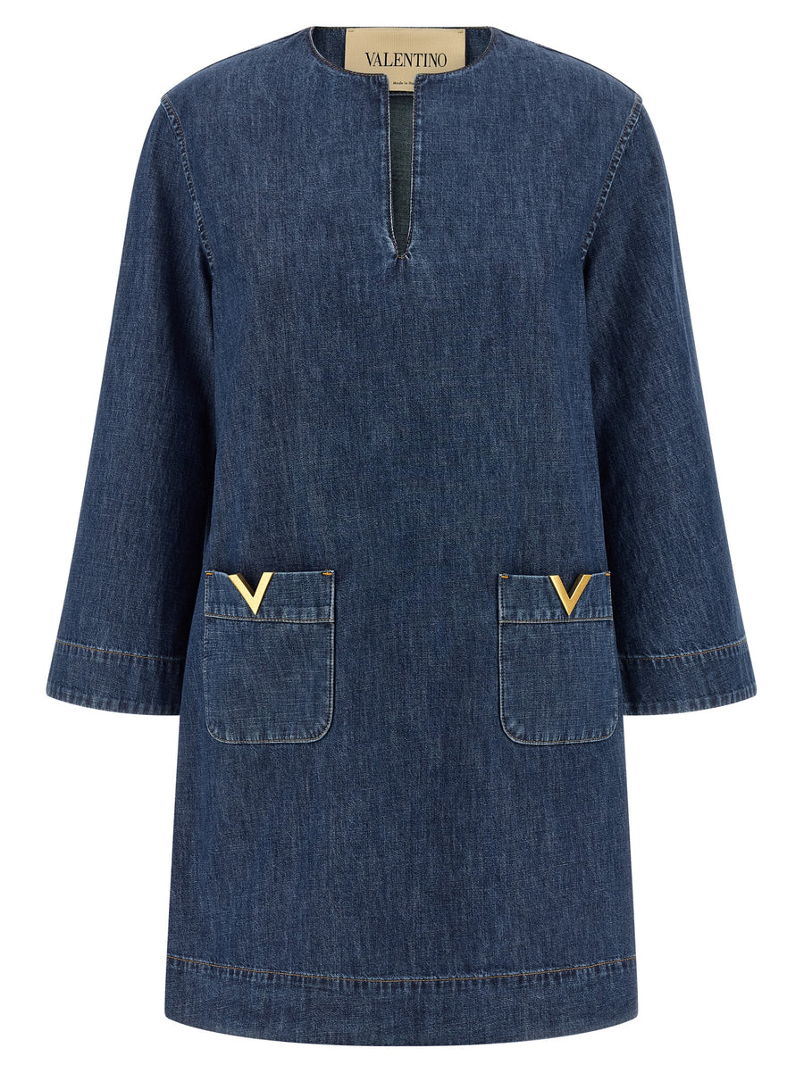 Valentino Garavani 100% Cotton dress in blue