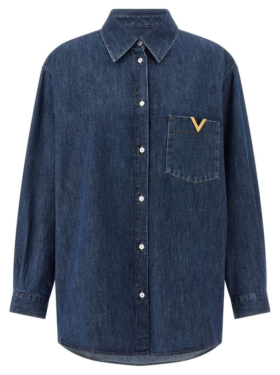 Valentino Garavani 100% Cotton shirt in blue