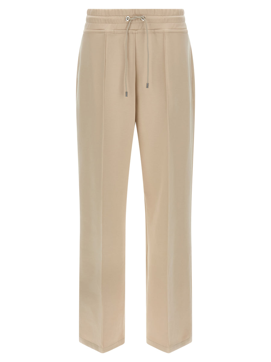 Moorer 76% cotton joggers in beige