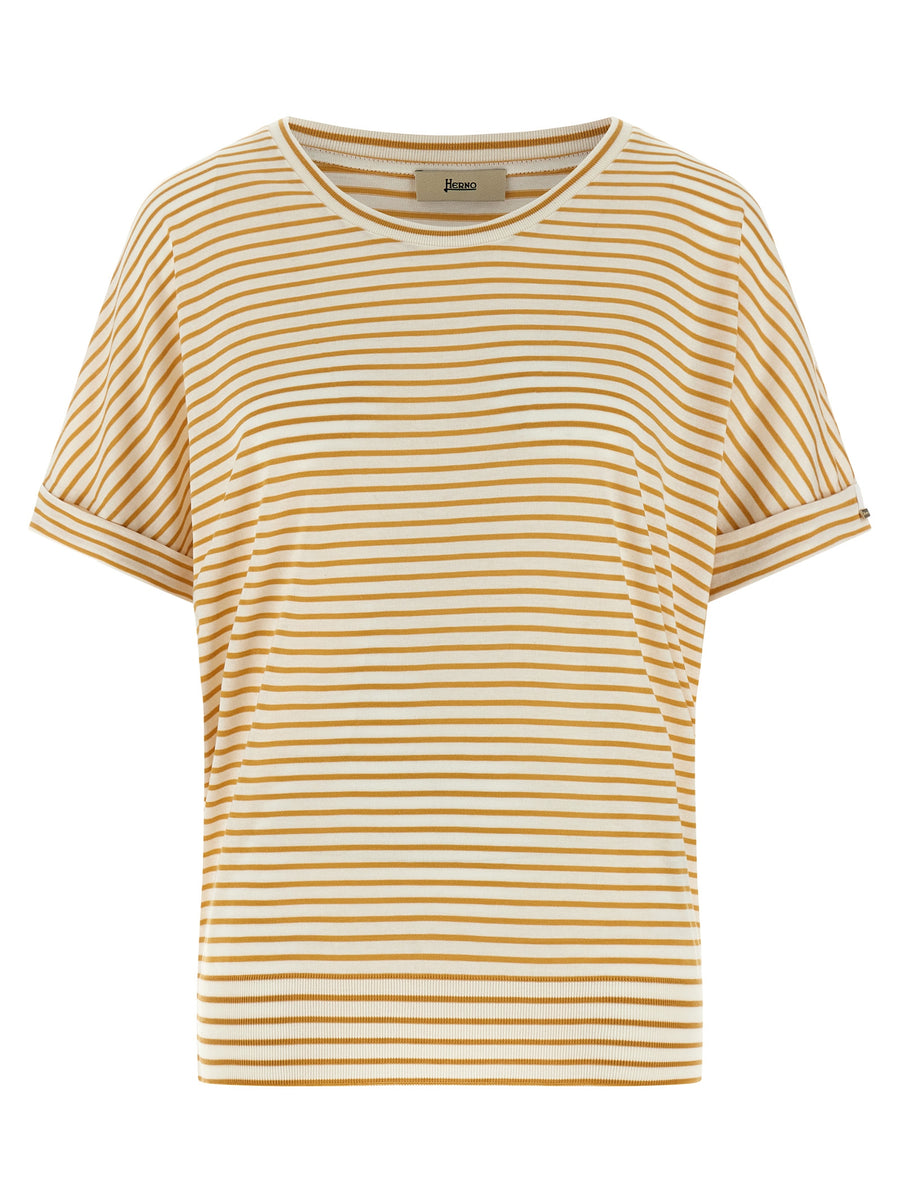 Herno 67% lyocell t-shirt in yellow