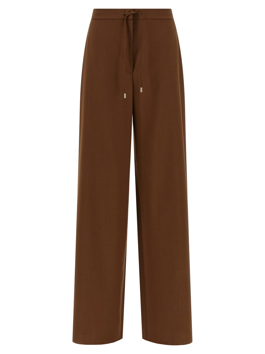 Max Mara 100% Virgin Wool trousers in brown