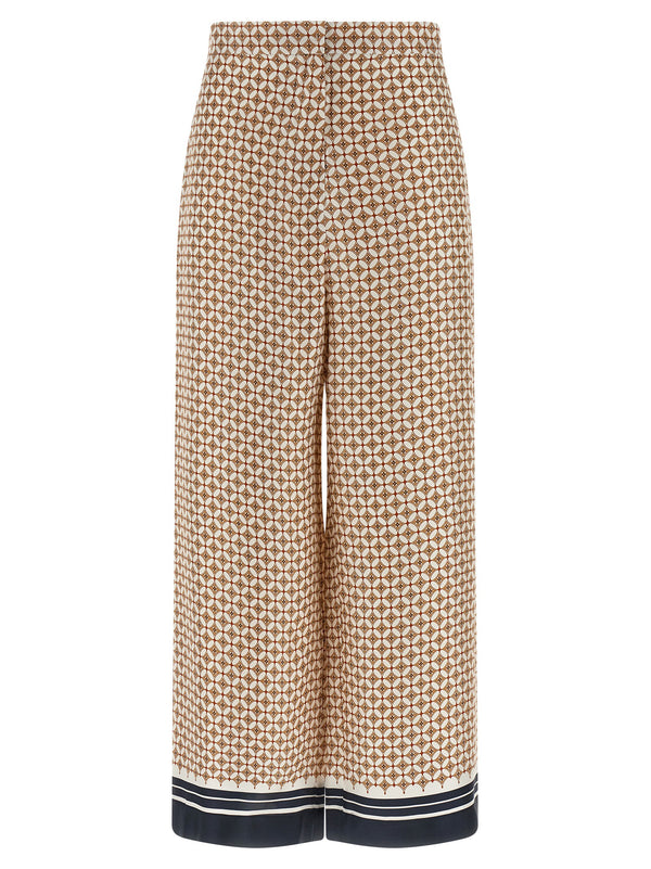 Max Mara 100% Silk trousers in brown