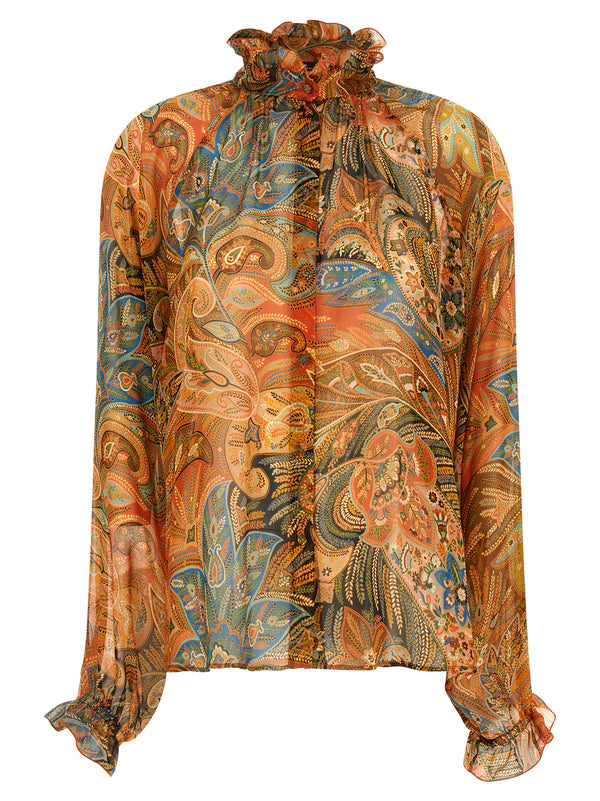 Etro 100% Silk blouse in multicolor