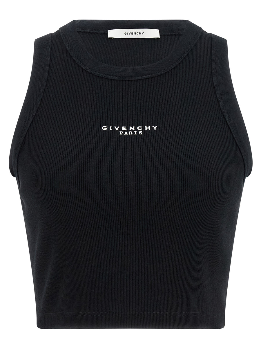 Givenchy 98% cotton tank top in black