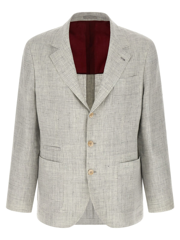 Brunello Cucinelli 100% linen blazer in beige