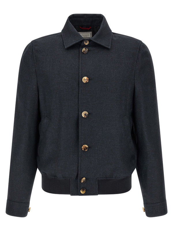 Brunello Cucinelli 49% Silk jacket in blue