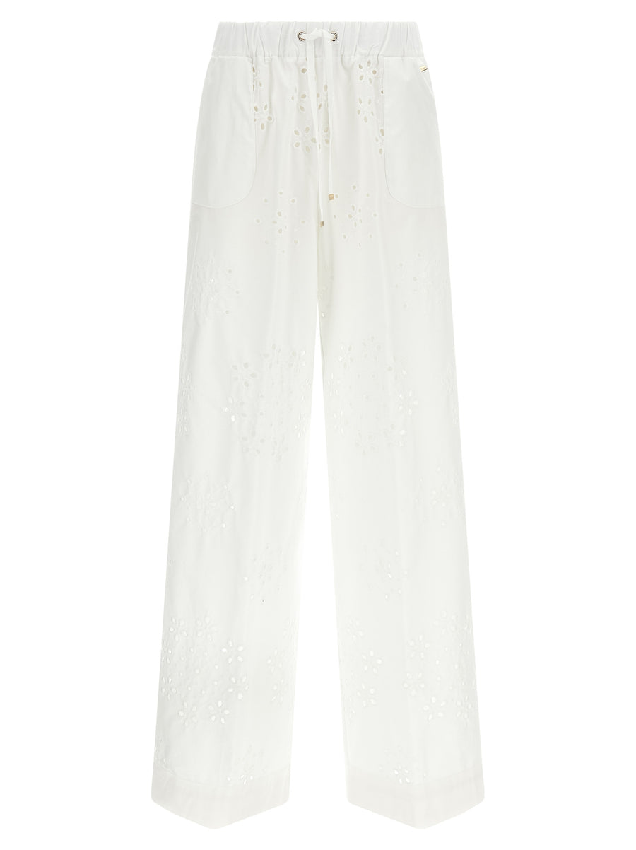 Herno 98% Cotton trousers in white