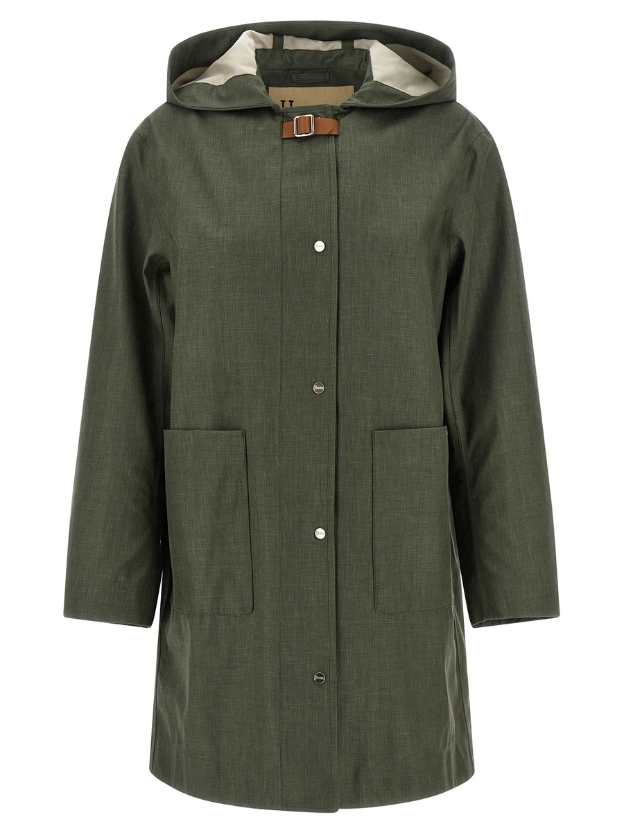 Herno 50% Linen coat in green