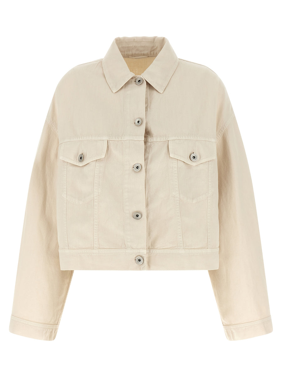 Brunello Cucinelli 60% cotton jacket in beige