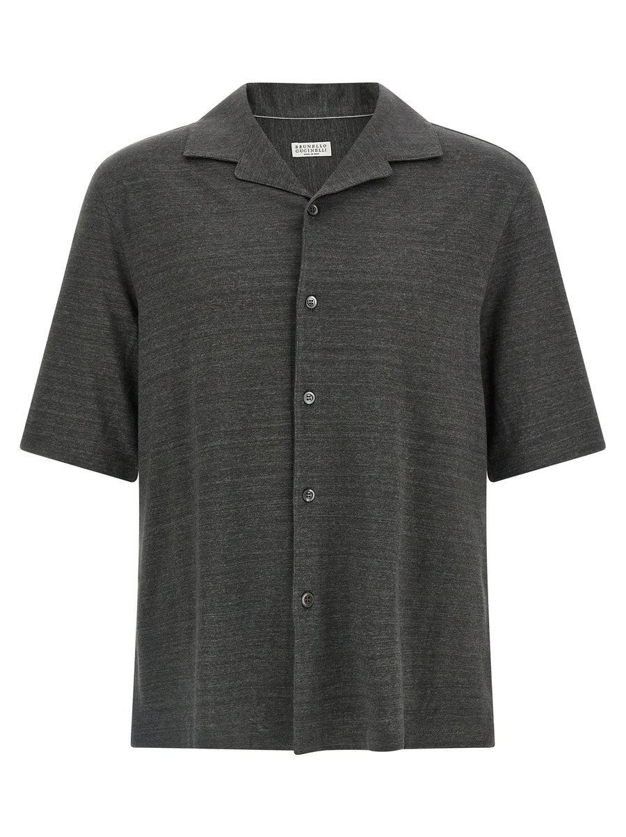 Brunello Cucinelli 74% Linen shirt in gray