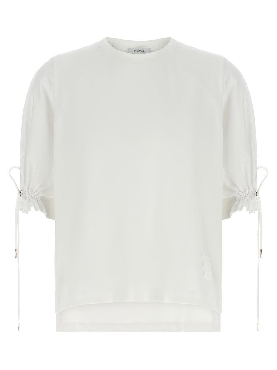 Max Mara 48% polyamide t-shirt in white