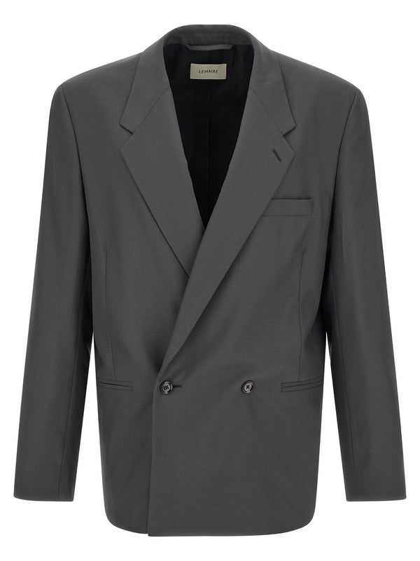 Lemaire 55% polyester blazer in gray