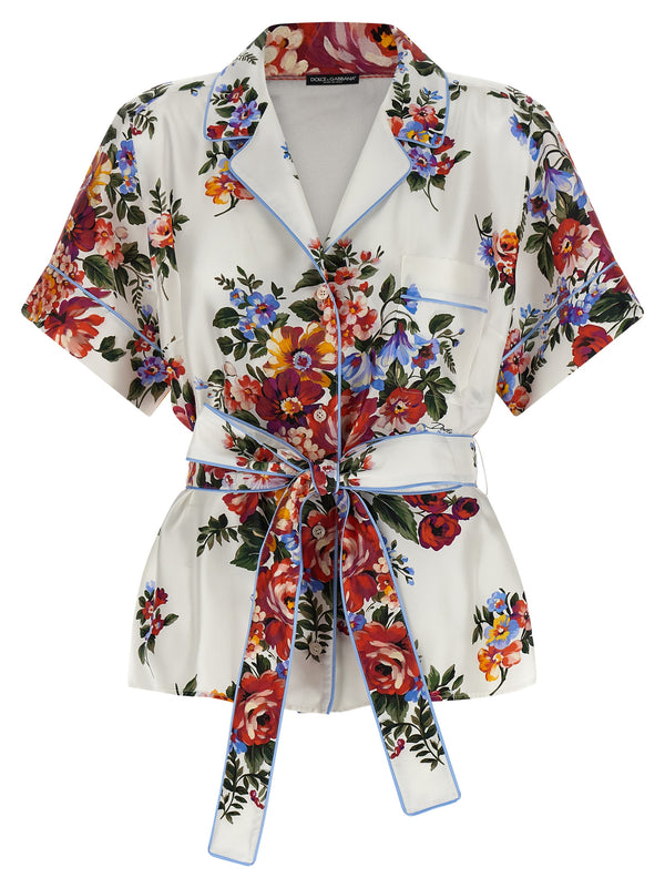 Dolce & Gabbana 100% silk blouse in white