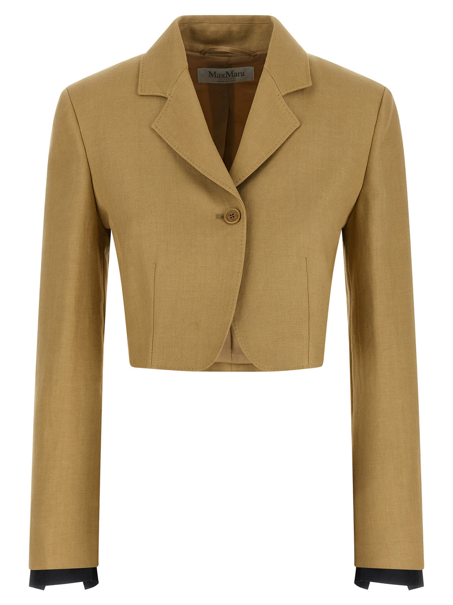 Max Mara 100% Linen blazer in beige