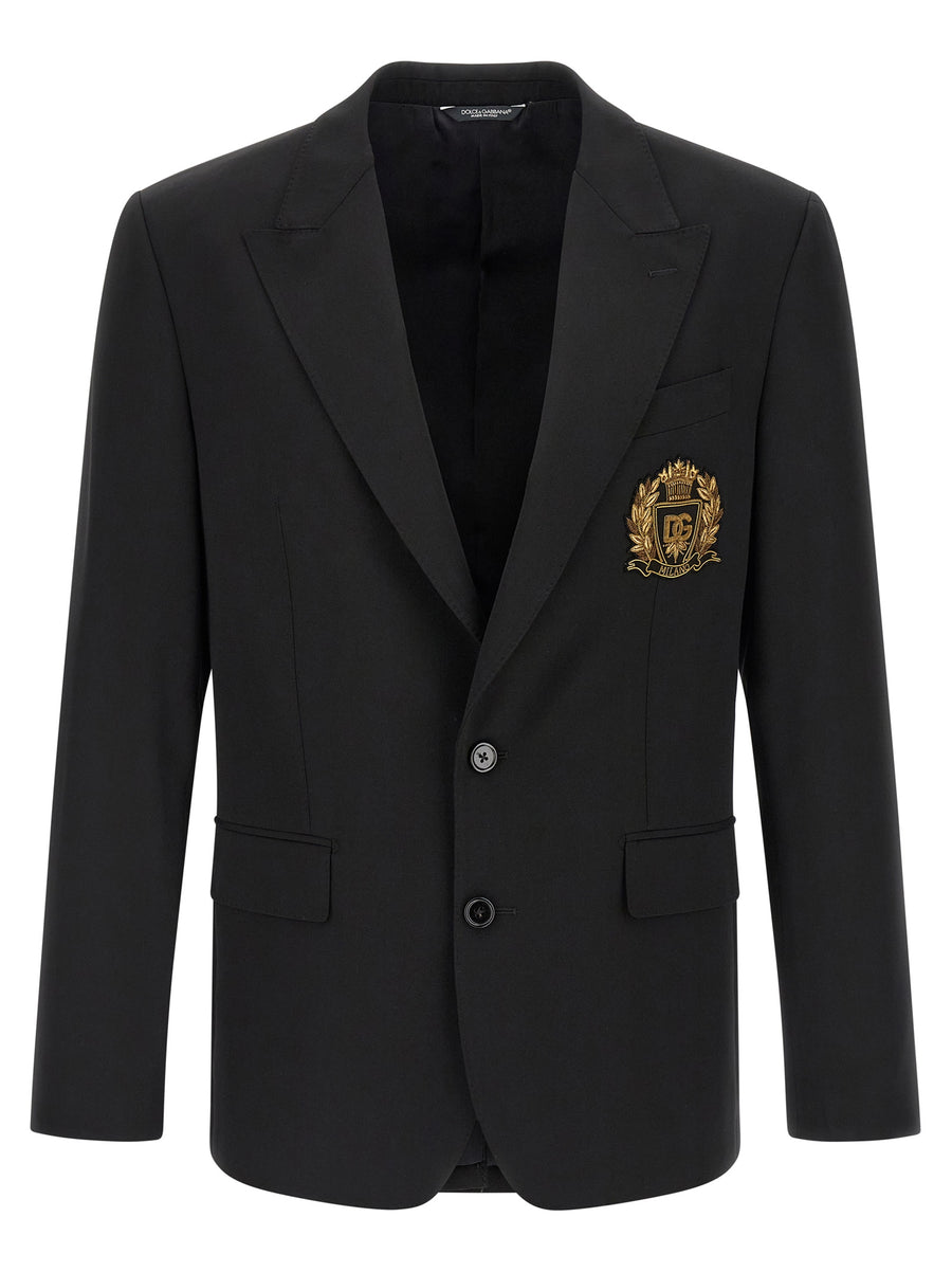 Dolce & Gabbana 97% virgin wool blazer in black