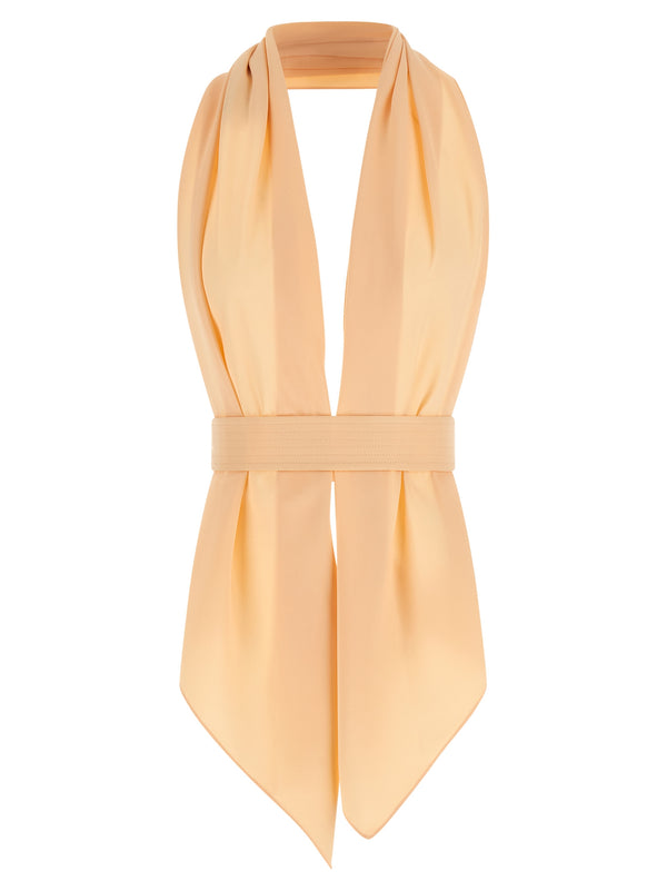 Alberta Ferretti 100% Viscose tank top in beige