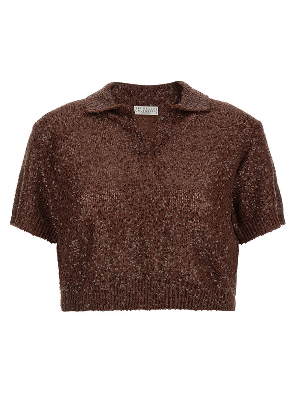 Brunello Cucinelli 60% Linen shirt in brown