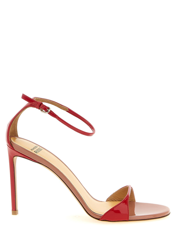 Francesco Russo 100% goat leather (Capra Hircus Hircus) heel in red